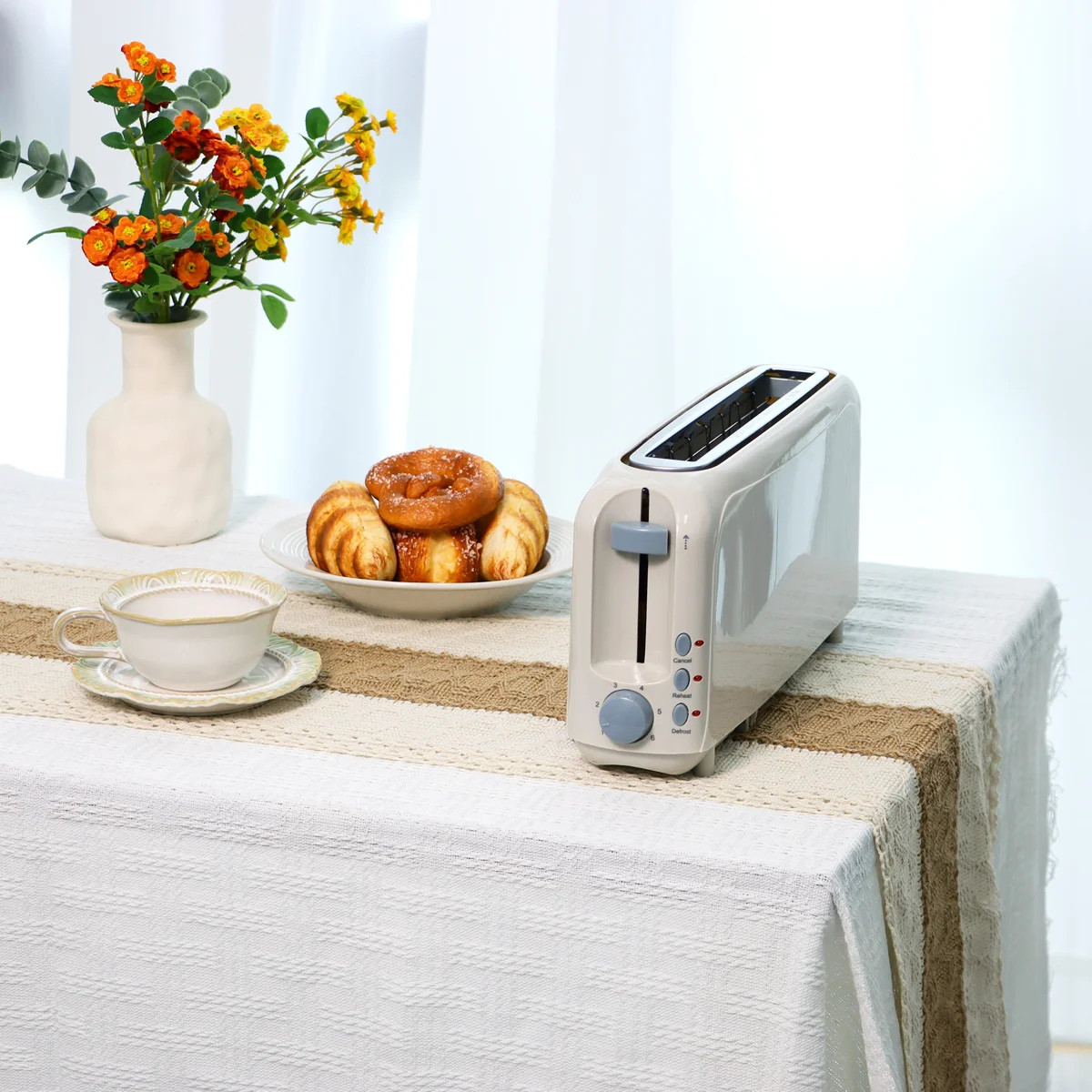 Off  White 2-Slice Slim Toaster - 10" Long Slot For Bagels & Artisan Bread, 6 Shade Settings, Can... | Wayfair North America