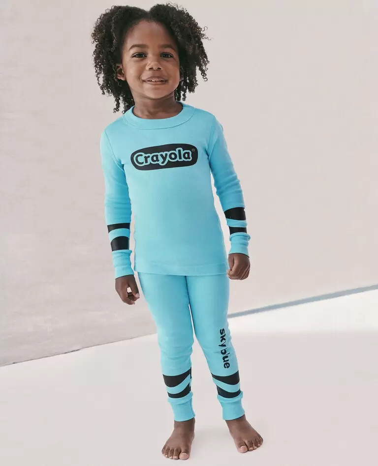 Kids Crayola® Crayon Long John Pajama Set | Hanna Andersson