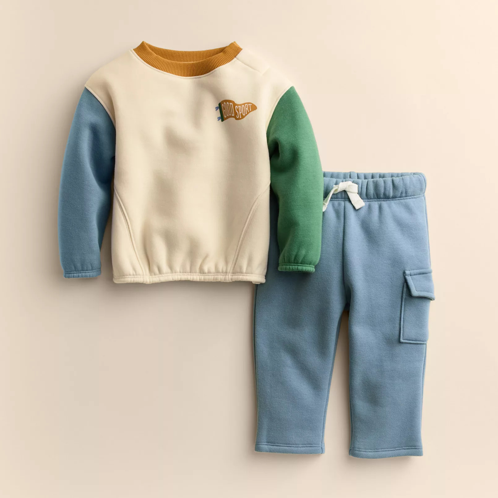 Baby Little Co. by Lauren Conrad 2-Piece Seamed Crew & Pants Set | Kohl's