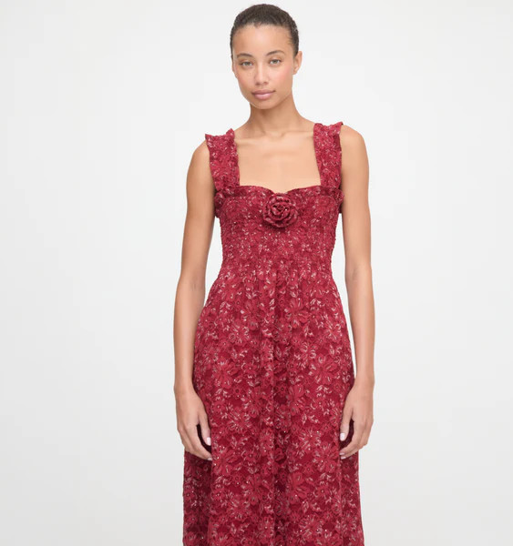 The Rosetta Nap Dress in Claret Lace | Hill House Home US