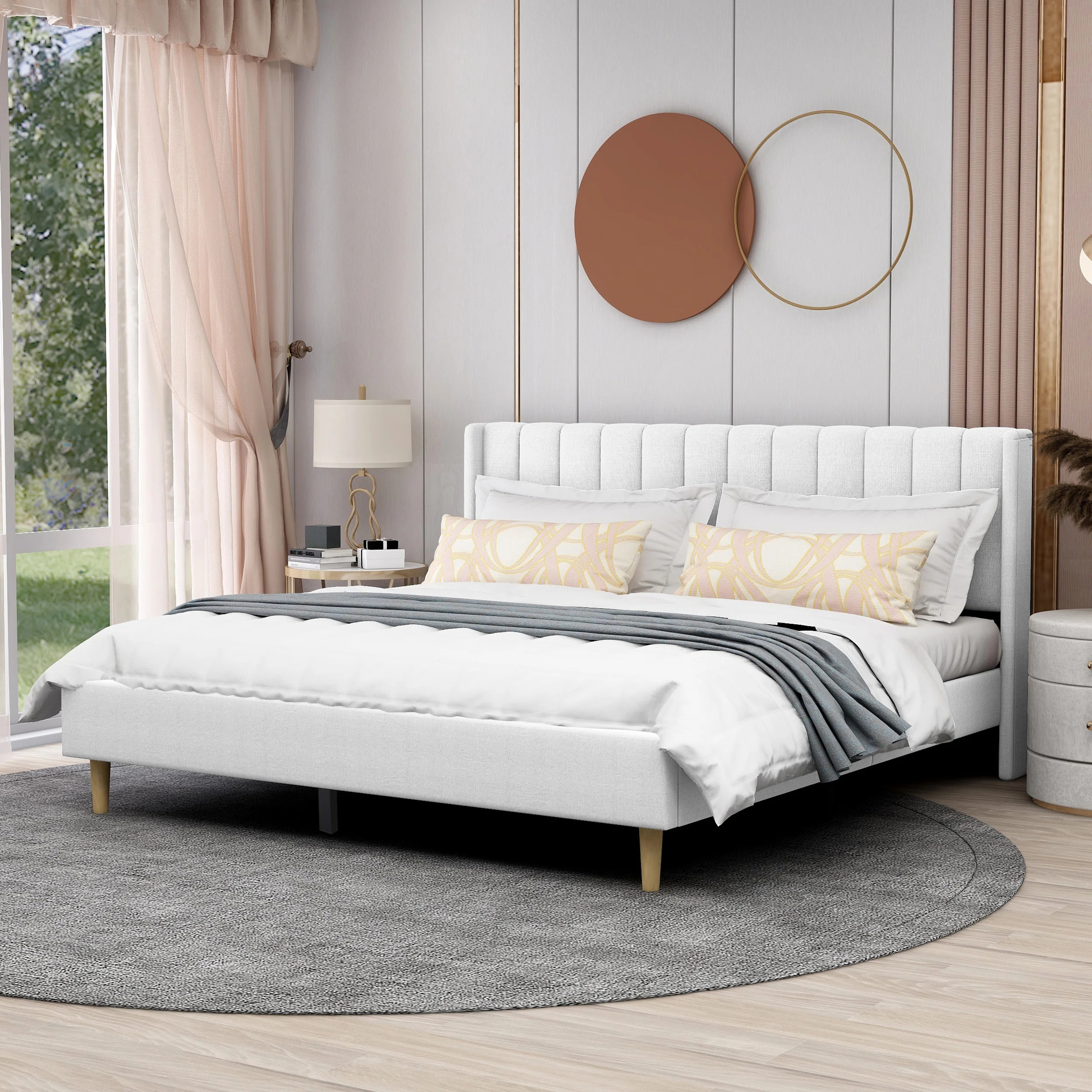 Wade Logan Eriksay Low Profile Upholstered Platform Bed with Winback Headboard & Reviews - Wayfai... | Wayfair North America