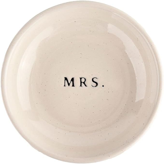 Sweet Water Decor Mrs. Jewelry Dish | Engagement Gift, Bridal Shower, Bride to Be | Stoneware Rin... | Amazon (US)