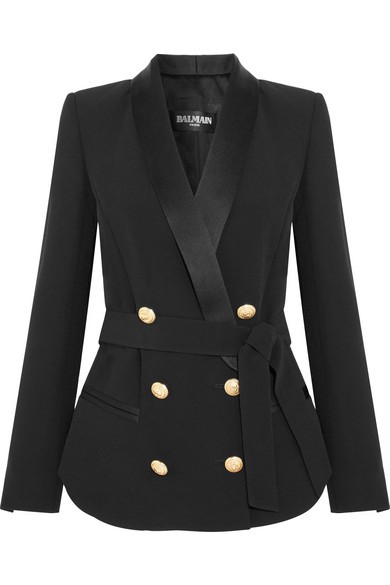 Balmain - Crepe Blazer - Black | NET-A-PORTER (UK & EU)