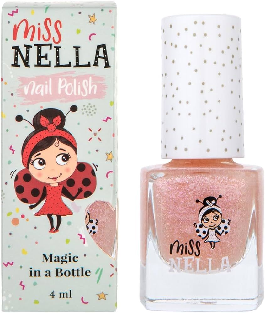 MISS NELLA ABRACADABRA – Safe Special pink sparkle Nail Polish for Kids, Non-Toxic & Odor Free ... | Amazon (US)