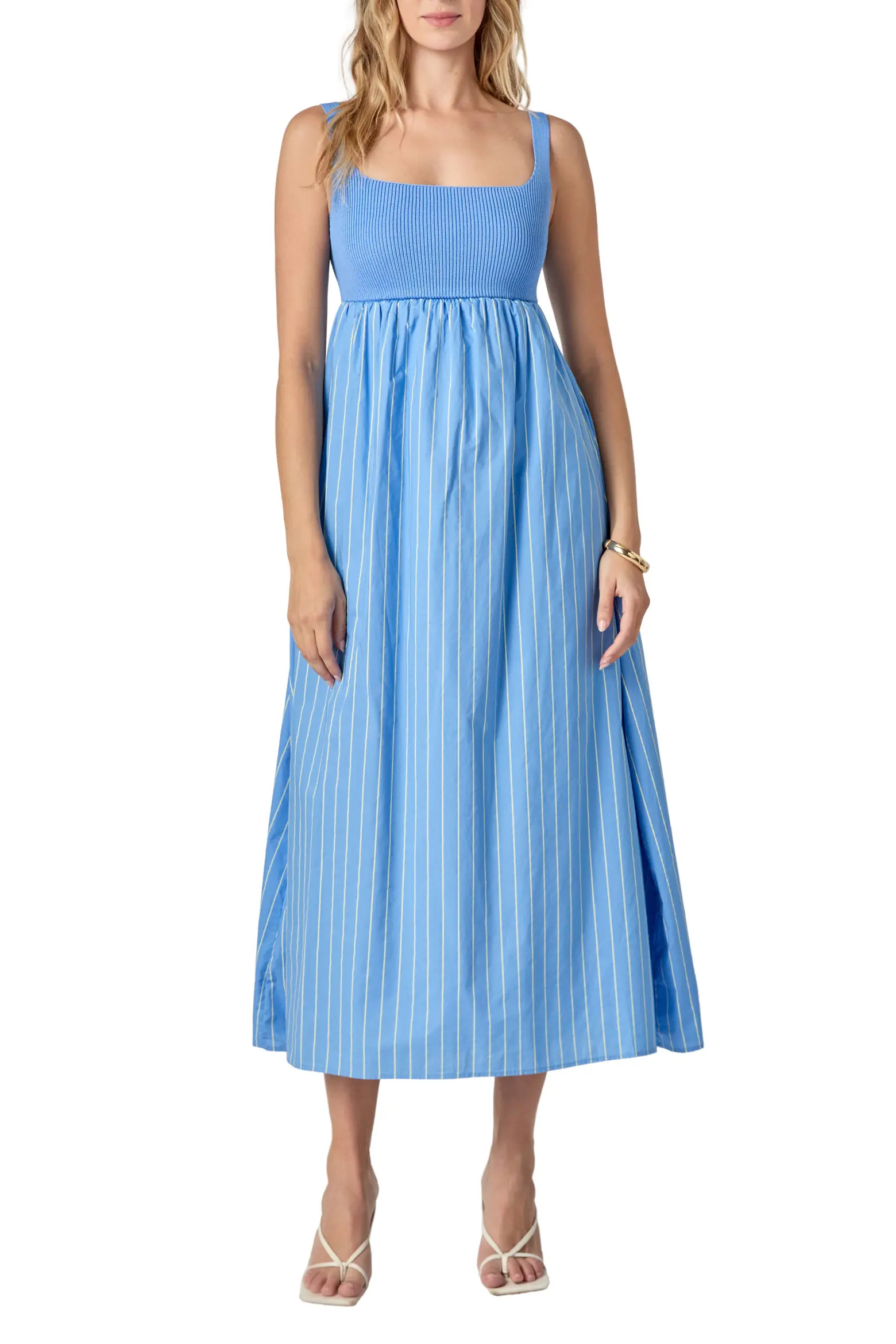 Tie Back Mixed Media Dress (Women) | Nordstrom | Nordstrom