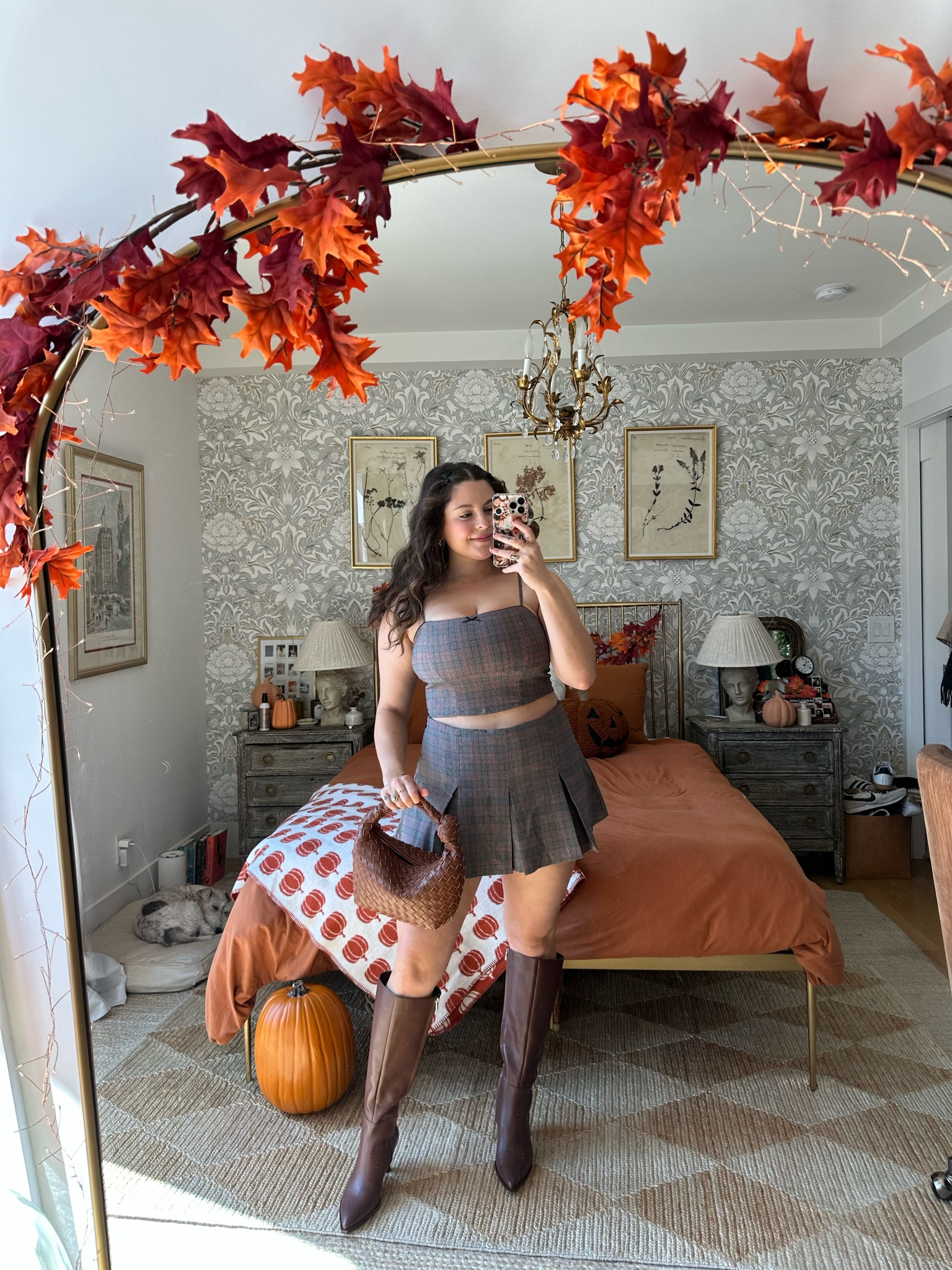 Target matching plaid set skirt and top wearing a large 

Dolce vita wide calf boots and target braided hand bag

#LTKShoeCrush #LTKStyleTip #LTKFindsUnder50