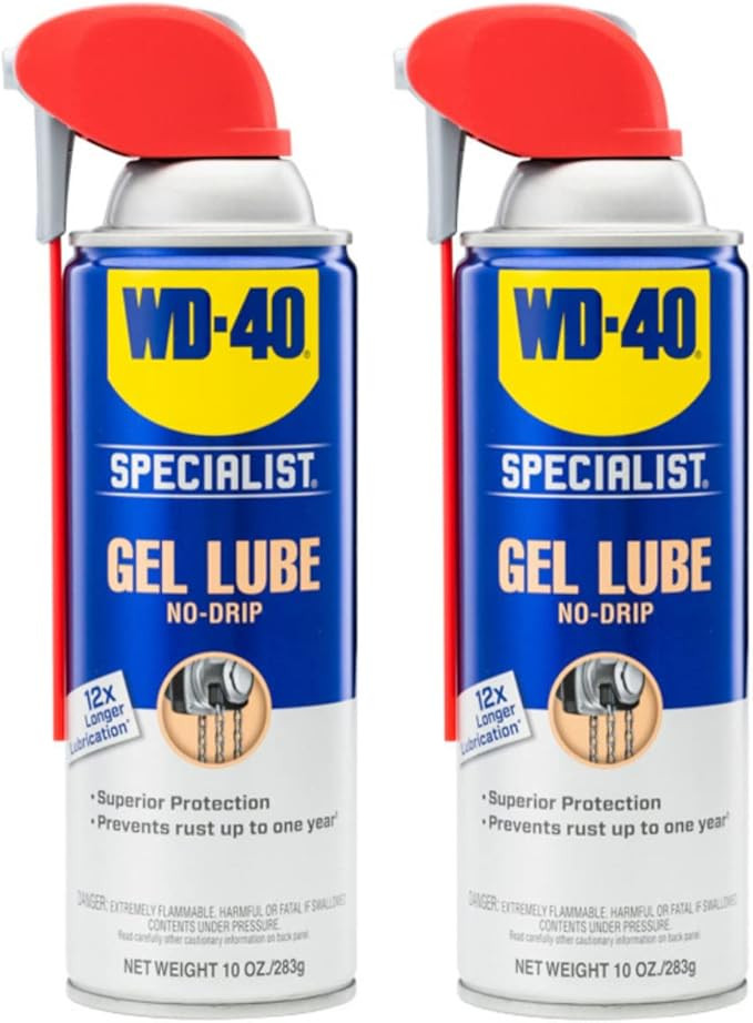 WD-40 Specialist Gel Lube with Smart Straw Sprays 2 Ways, Twin Pack, 10oz cans, No drip Lubricant... | Amazon (US)