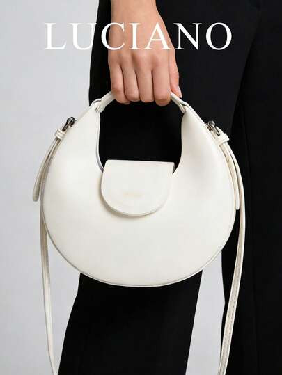 1pc White Minimalist Spring/Summer Versatile French Style Shoulder/Crossbody Bag, Suitable For Vi... | SHEIN