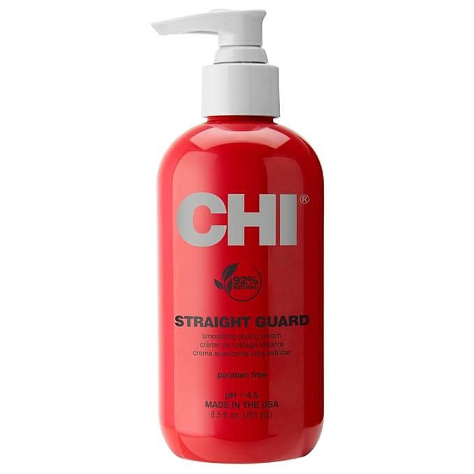 CHI Straight Guard Smoothing Styling Cream, Eliminates Frizz For Sleek & Shiny Hair, Maximum Cont... | Amazon (US)