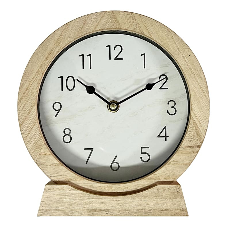 Wood Clock, 8" | At Home