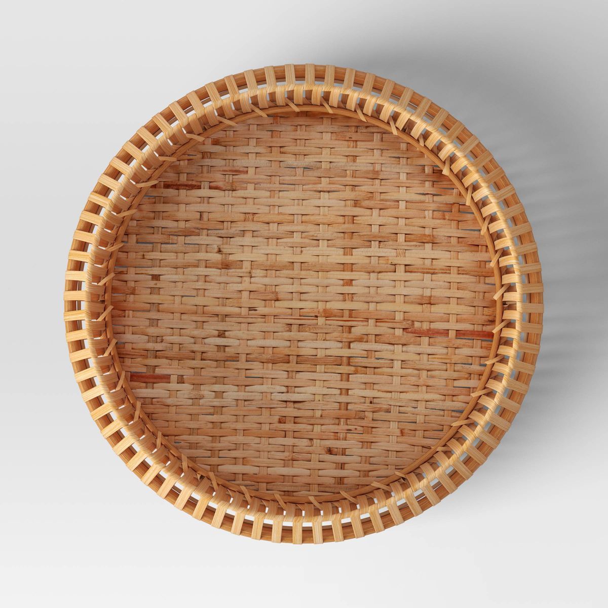 Round Vertical Natural Weave Tray - Threshold™ | Target