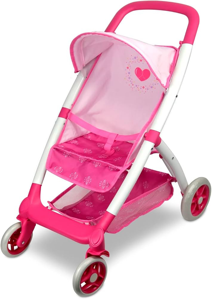 Baby Doll Stroller for 18 inches American Girl Dolls with Multi Function. (DA422-PINK)… | Amazon (US)