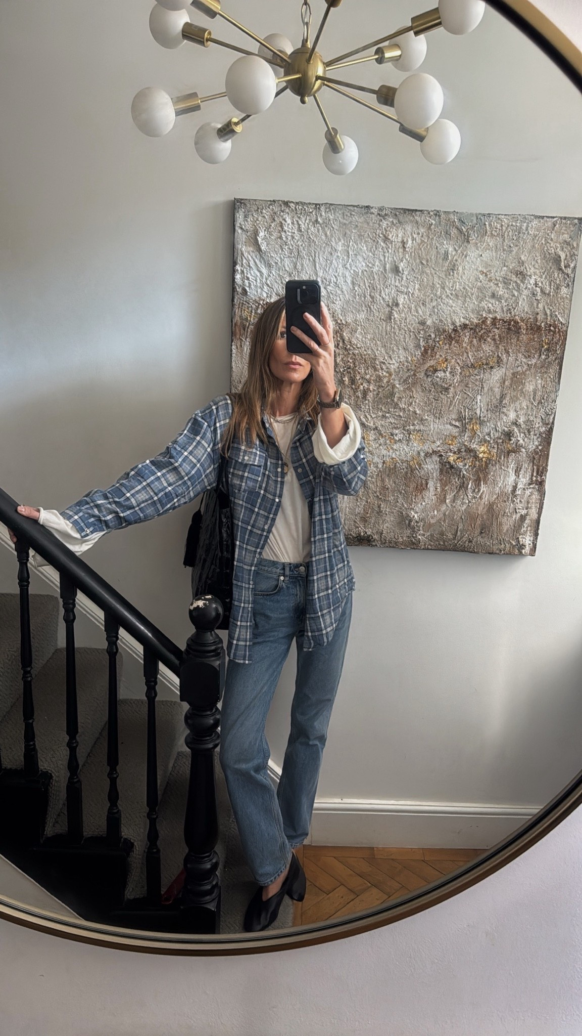The softest brushed plaid shirt 🩵

#LTKautumn #LTKuk #LTKeurope