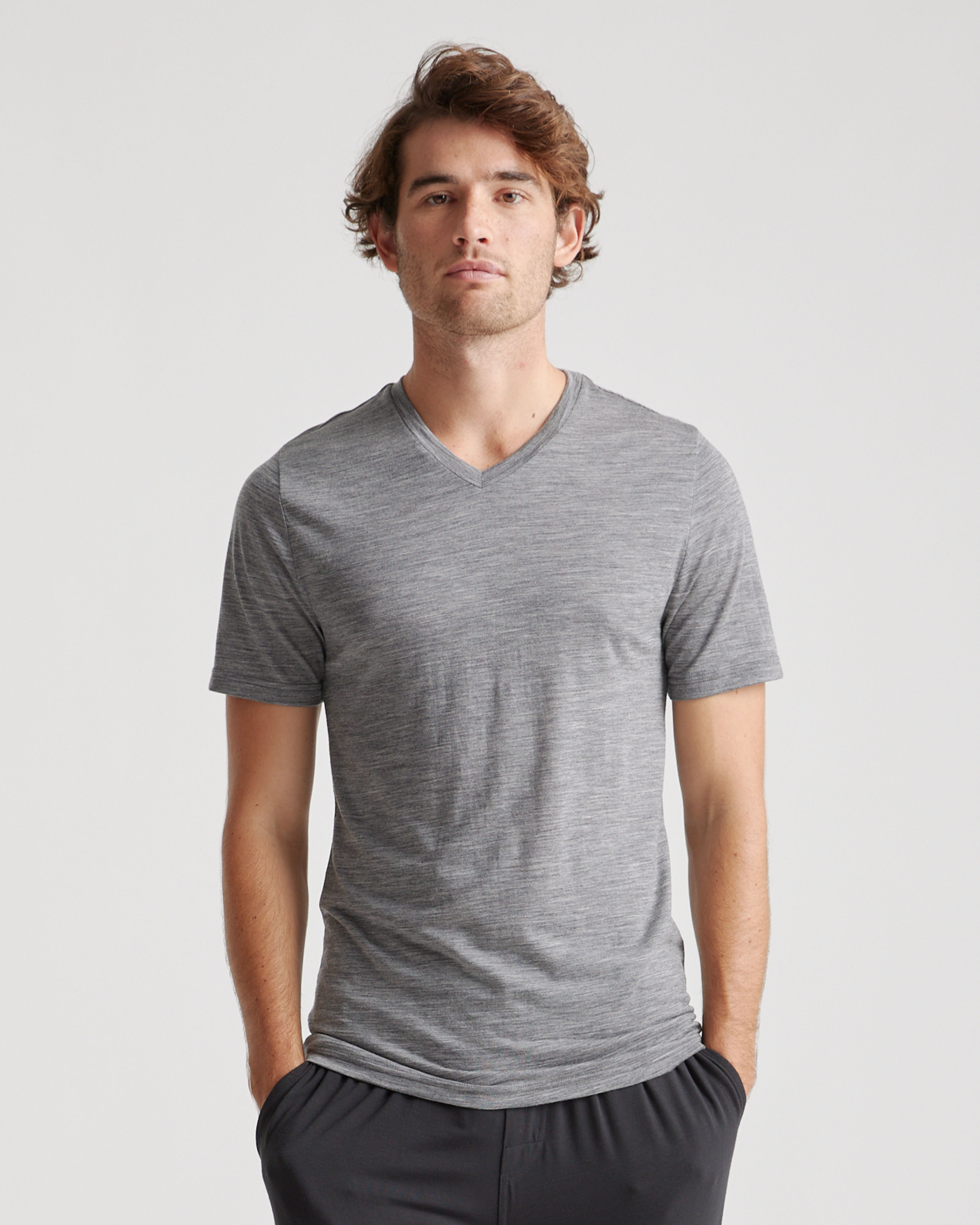 100% Merino Wool All-Season V-Neck Base Layer Tee | Quince