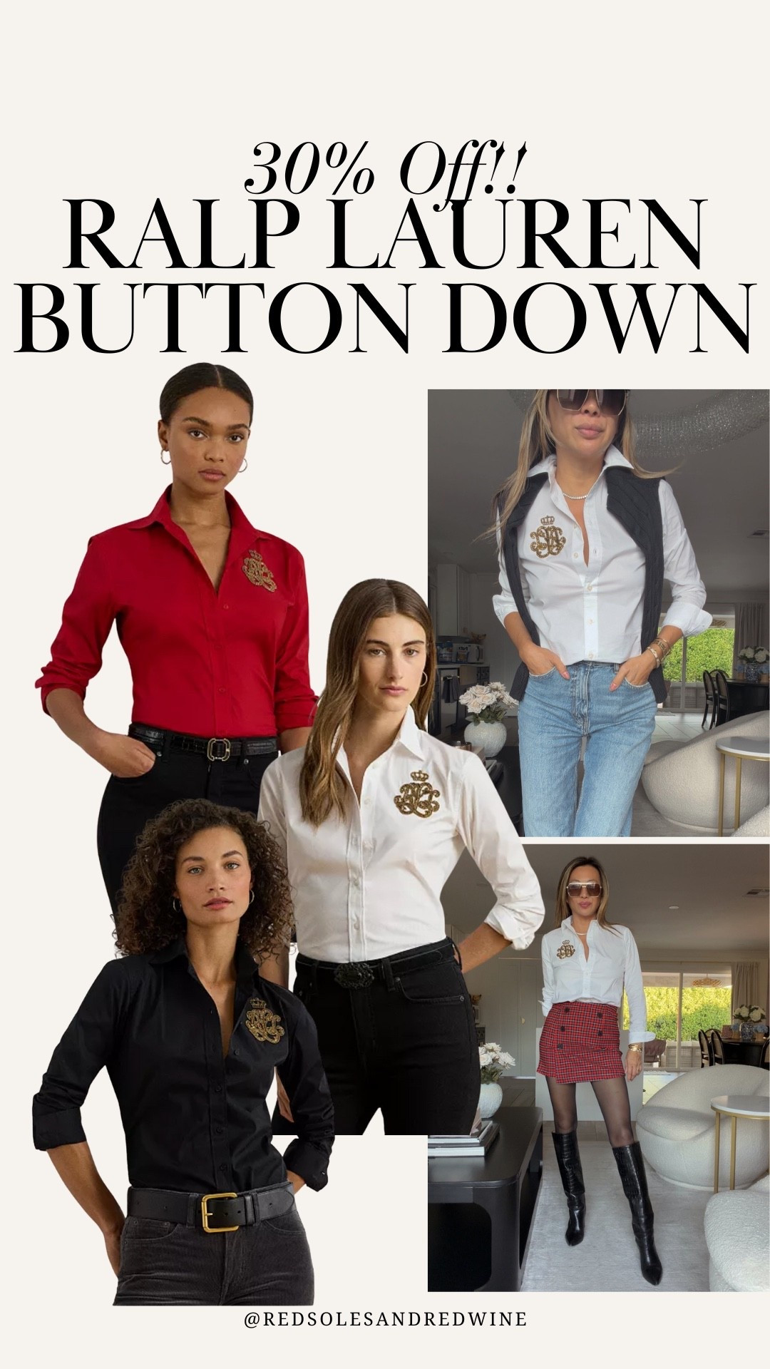 My favorite Ralph Lauren button down is 30% off!! So cute with jeans or a plaid skirt for holiday outfits 

#LTKStyleTip #LTKHoliday #LTKSaleAlert