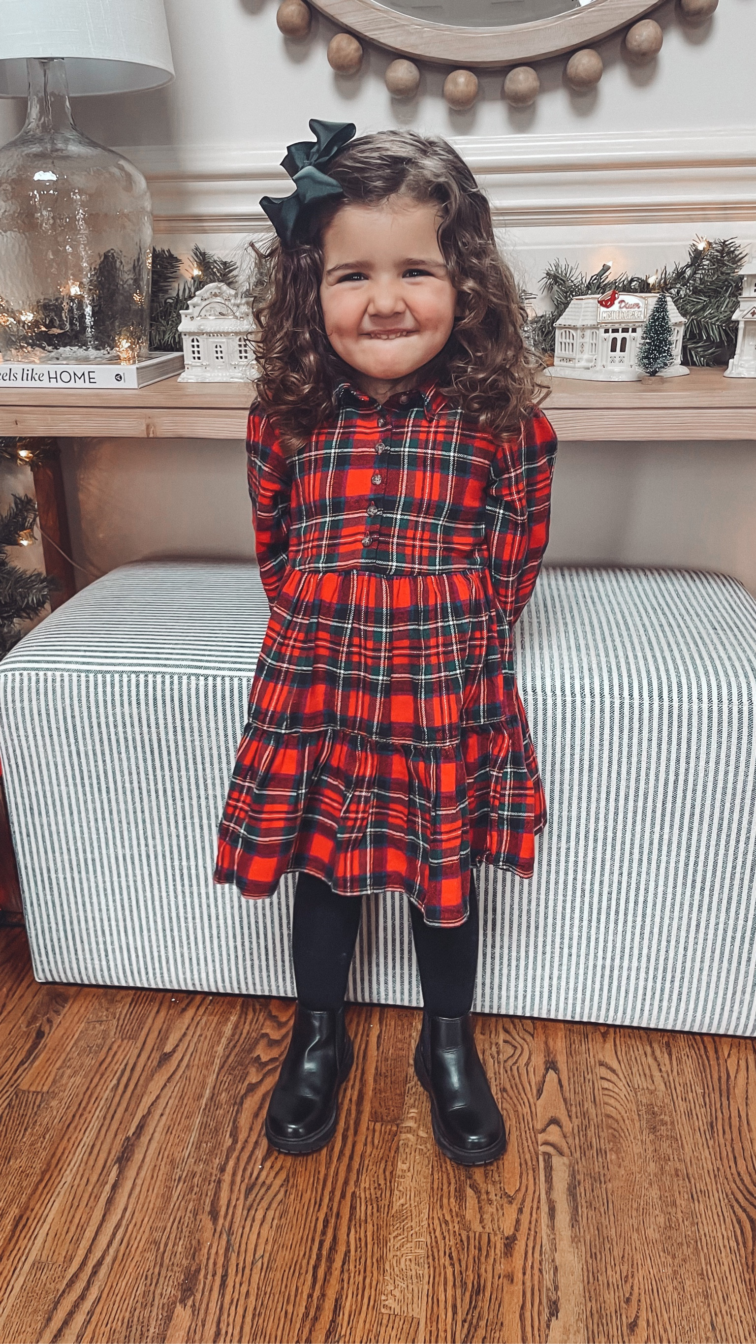 navy blue dress for baby girl Spazoro Toddler Girls Dress, Princess Long Sleeve Fall Winter Cotton  Christmas Fashion Dresses for Childs Girls Red Size 5 T main image 0