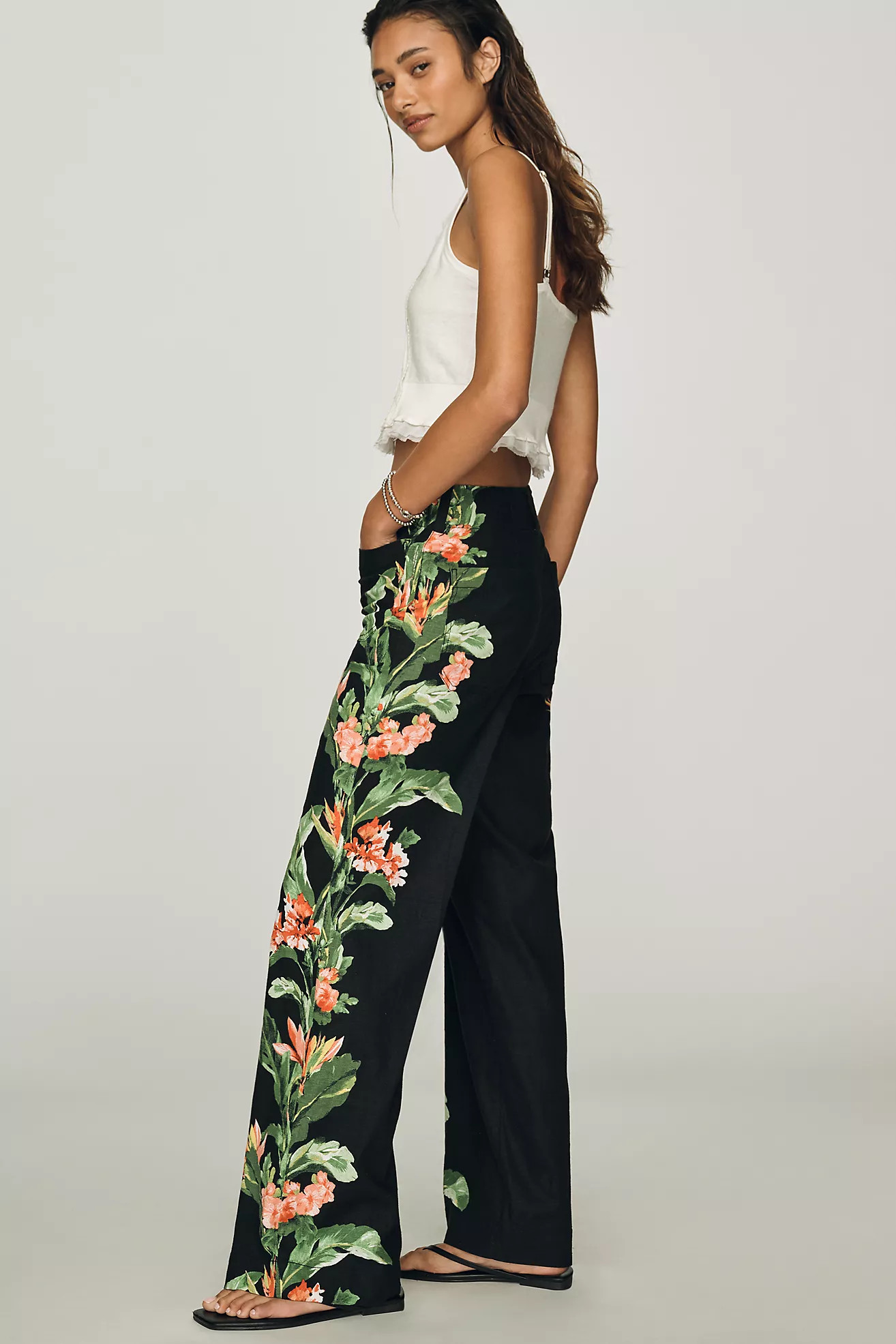 Colette European Linen Stretch Wide Leg Pants | Anthropologie (US)