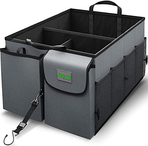 Drive Auto Trunk Organizers and Storage - Collapsible Multi-Compartment Car Organizer w/ Adjustable  | Amazon (US)