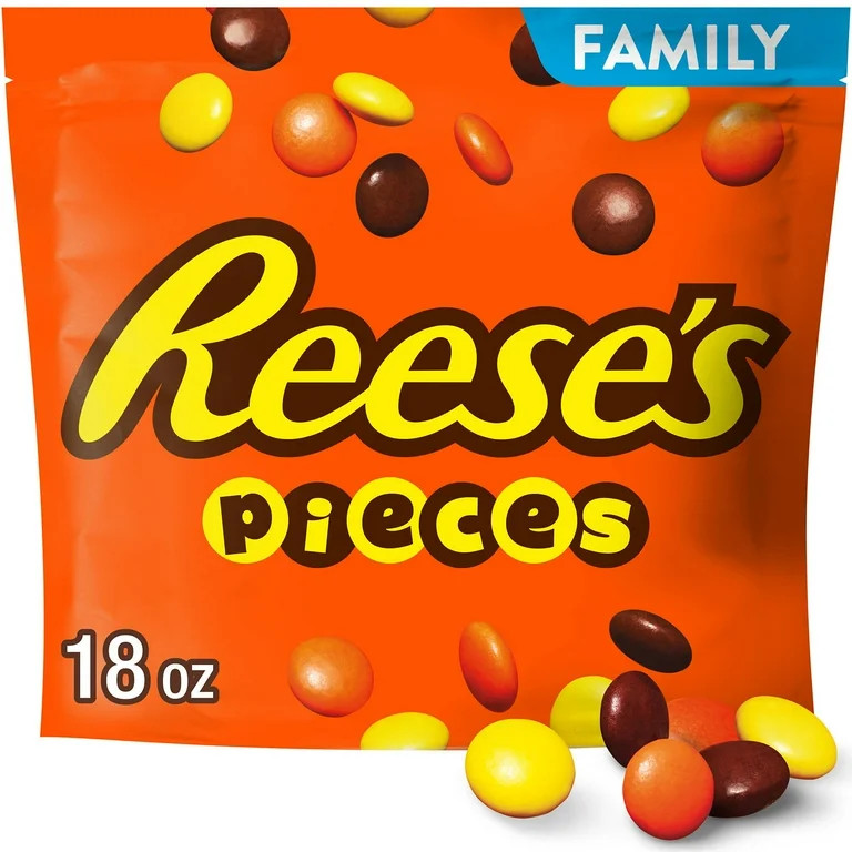 Reese's Pieces Peanut Butter in a Crunchy Shell Candy, Family Pack 18 oz - Walmart.com | Walmart (US)