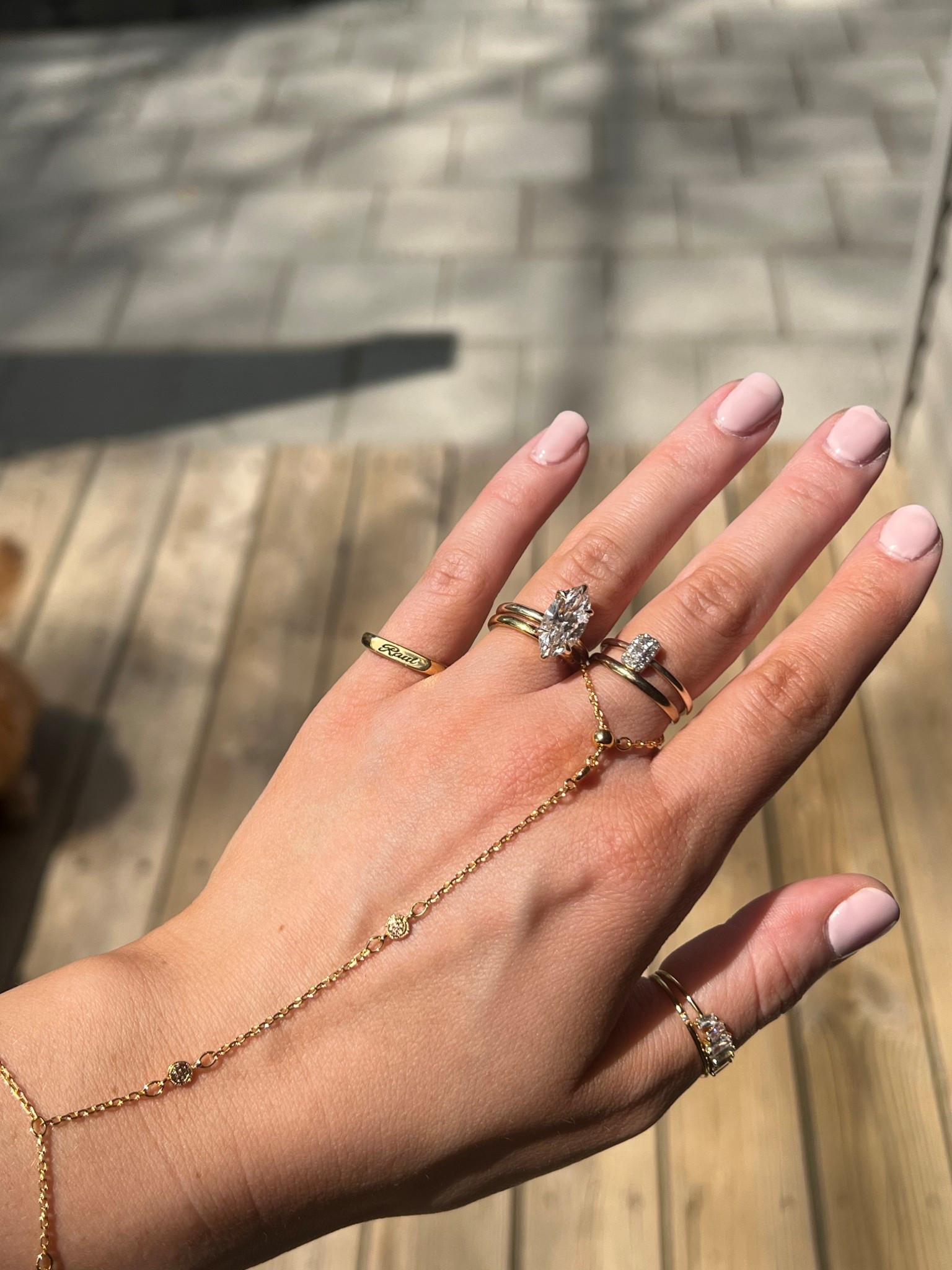 Custom name pinky ring 
