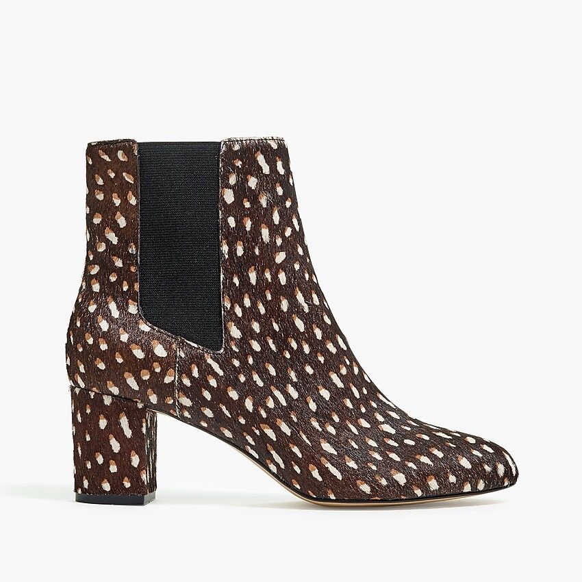 Calf hair heeled Chelsea boots | J.Crew Factory