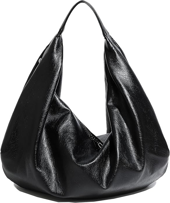 Women's Large Soft Vegan Leather Slouchy Crescent Hobo Tote Shoulder Bag | Amazon (US)