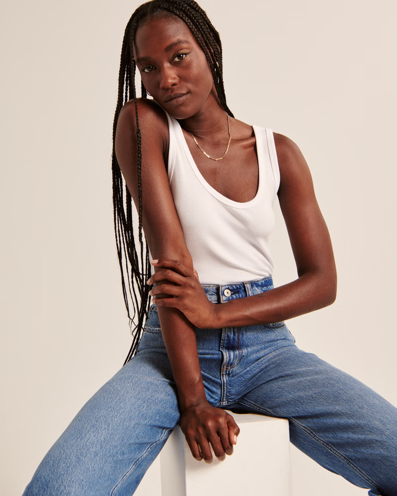 Featherweight Rib Scoopneck Tank | Abercrombie & Fitch (US)