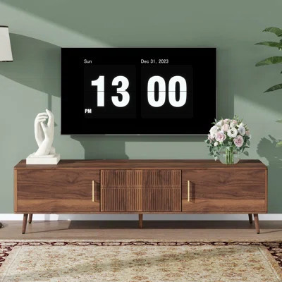 Mid Century TV Stand, Modern Entertainment Center For Tvs Up To 80", Media Console With Storage, 2 Cabinets & 2 Drawers | Wayfair North America