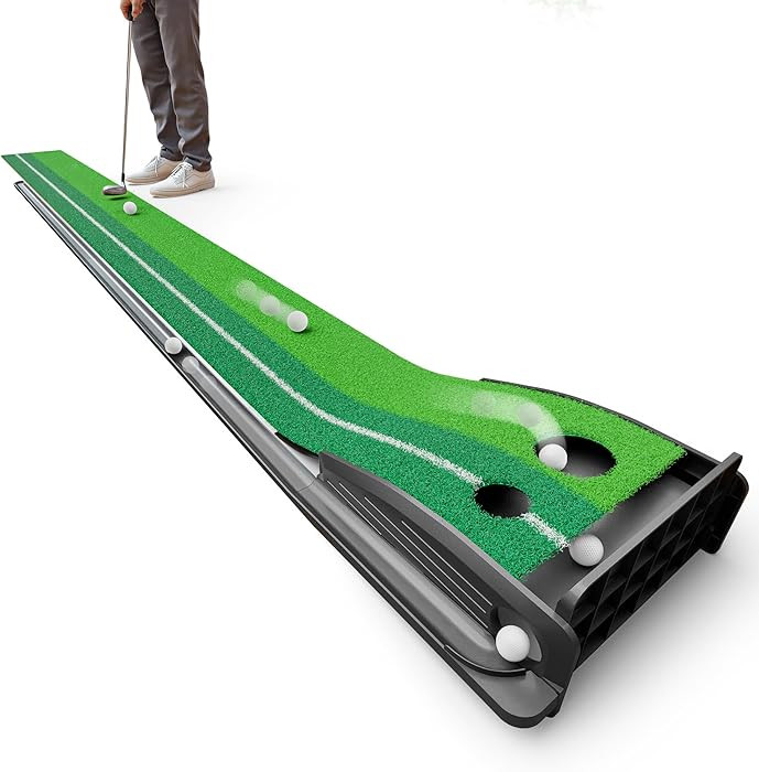 Golf Putting Green Indoor Putting Mat Golf Practice Green for Indoor Training Matt Set with Auto ... | Amazon (US)