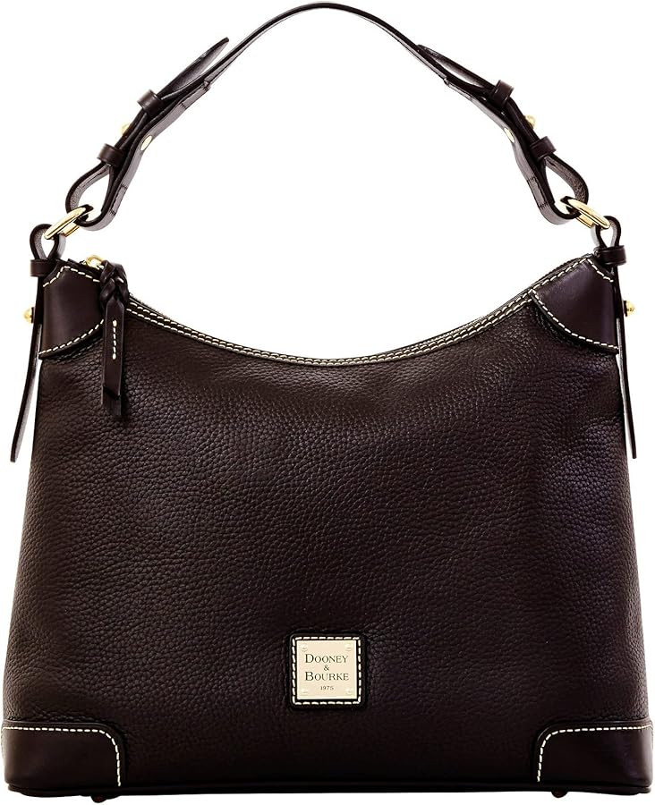 Dooney & Bourke Women's Hobo Shoulder Bag in Pebble Grain Leather, Large Handbag with Adjustable ... | Amazon (US)