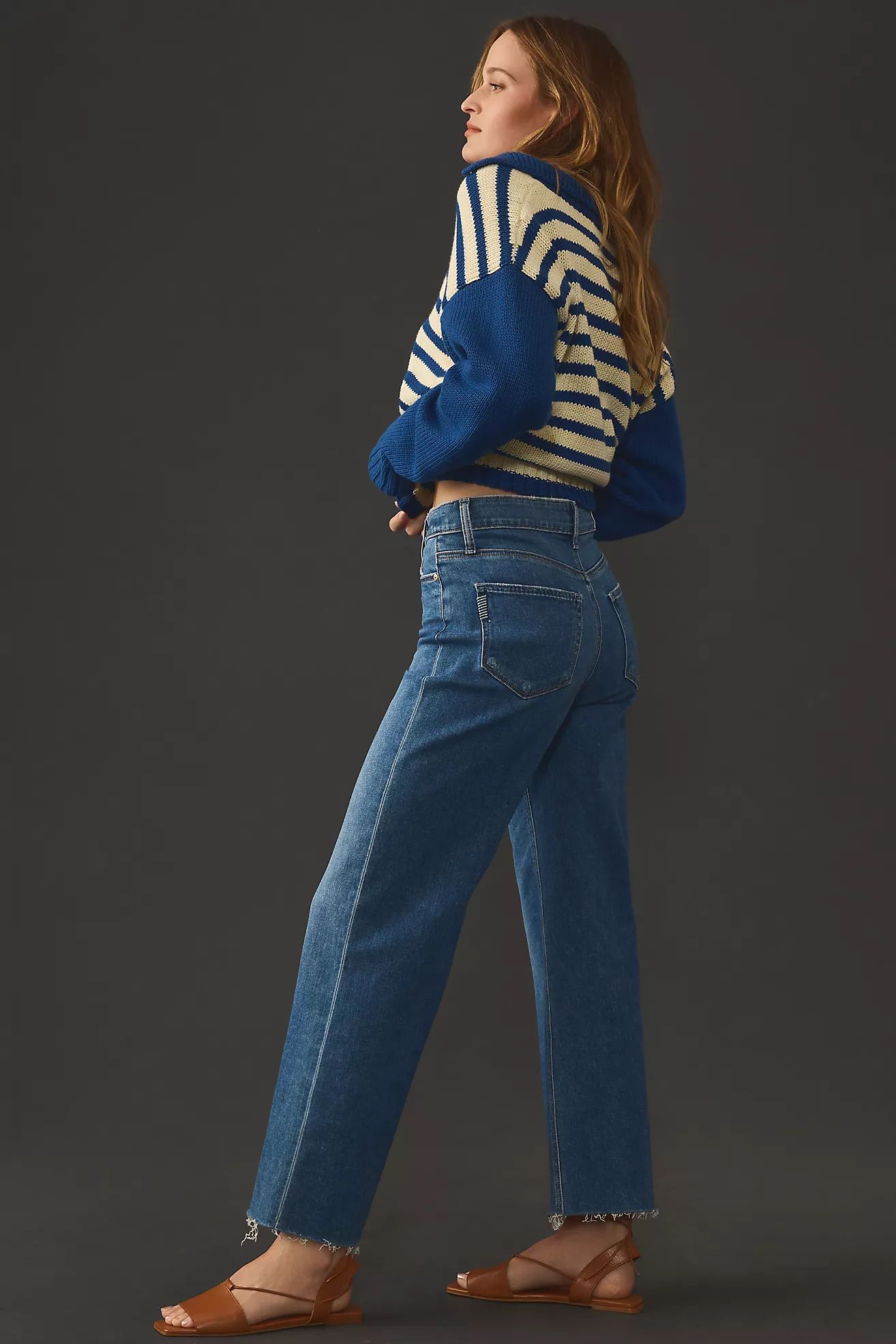 PAIGE Anessa Crop High-Rise Wide-Leg Jeans | Anthropologie (US)