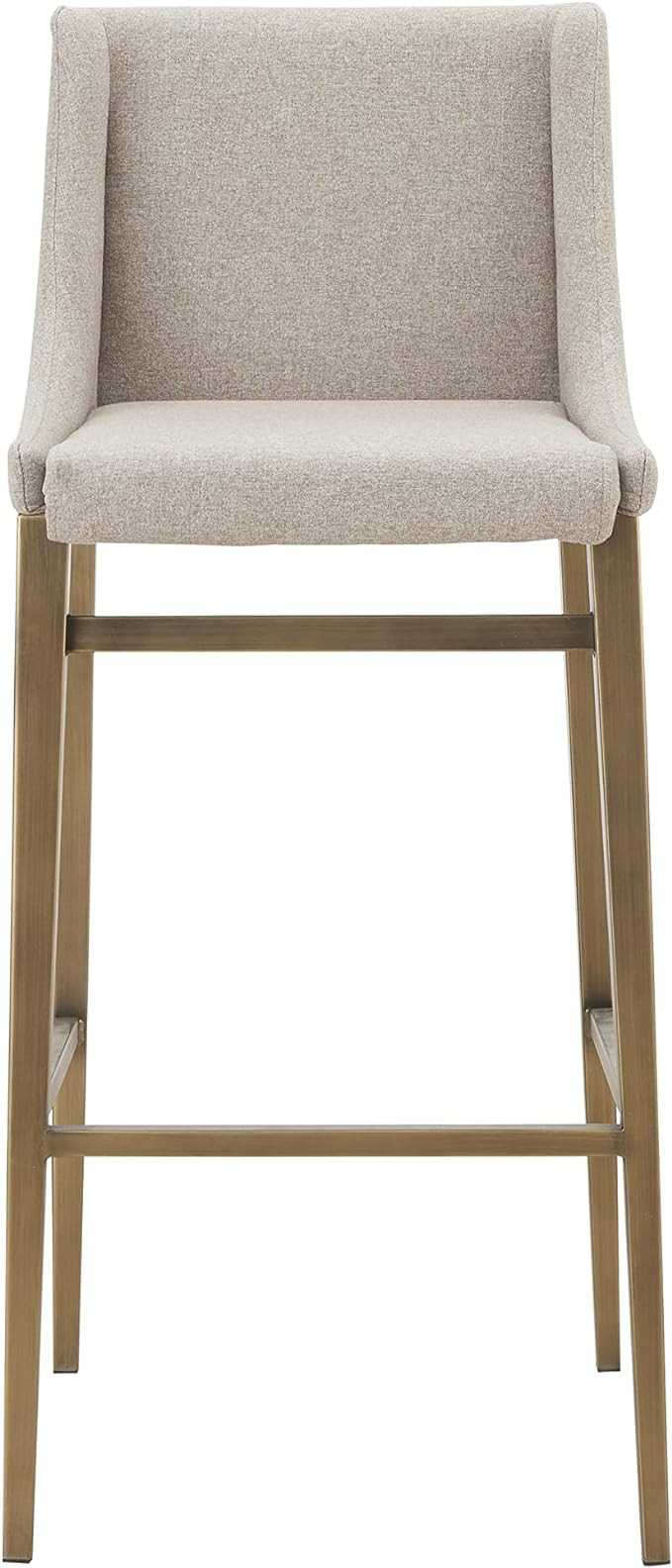 Limari Home Samuelle Collection Contemporary Fabric Upholstered Bar Stool (Set of 2) with Antique... | Amazon (US)