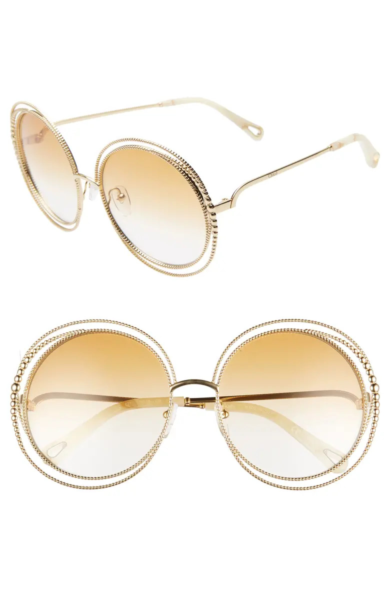 Chloé Carlina 58mm Round Sunglasses | Nordstrom | Nordstrom
