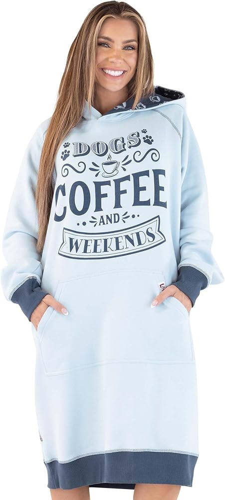 Lazy One Oversized Hoodie Sweatshirt, Comfortable Sleepwear, Sweater Dress For Women | Amazon (US)