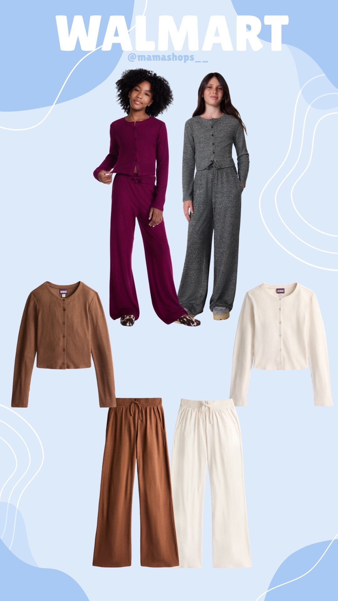 New Weekend Acadamy matching ribbed cardigans & flared pants for girls, they have the perfect colors for fall !💁🏻‍♀️🥰

Linking them here, find them at Walmart 🔗🍂

#LTKSeasonal #LTKselfcare #LTKKids
