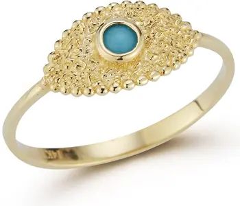 14K Gold Turquoise Evil Eye Ring | Nordstrom Rack