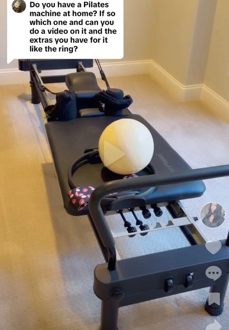 my pilates reformer 🫶🏽 

ball & 10lb strap from @pilateshoney
ring from amazon

listed other reformers i also like if i had more space for it.

#LTKfitness