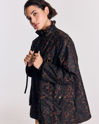 Barbour x Balzac Anaïs Leopard Fawn Jacket | Balzac Paris UK
