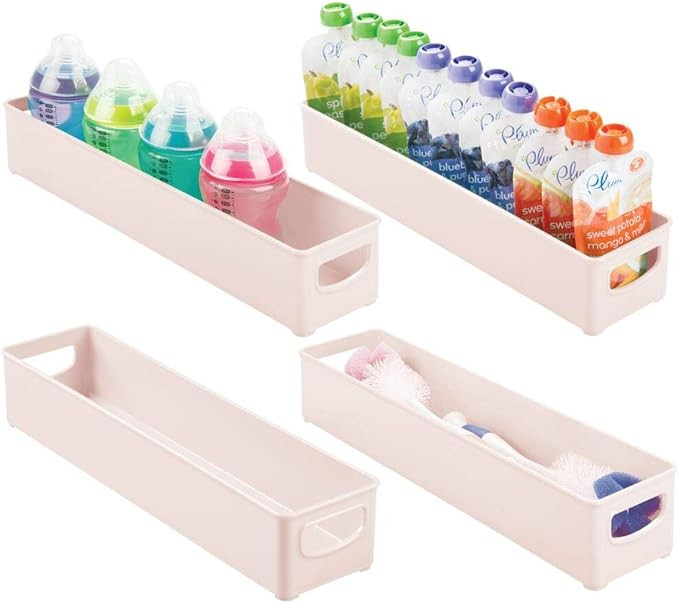 mDesign Storage Organizer Container Bin for Kitchen Cabinet, Pantry, Refrigerator, Countertop - H... | Amazon (US)