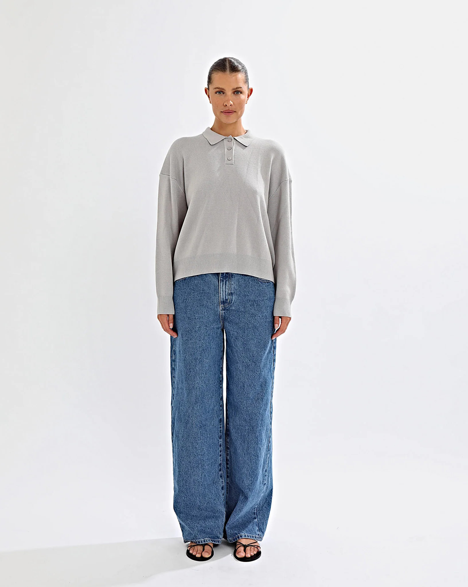 Henri Knit Jersey Light Grey | One Mile