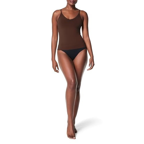 SPANXsculpt Seamless Power Cami - Camisole Shapewear for Women - Adjustable Straps - V Neck - Soft, Seamless Cami - Chestnut Brown - Large | Amazon (US)