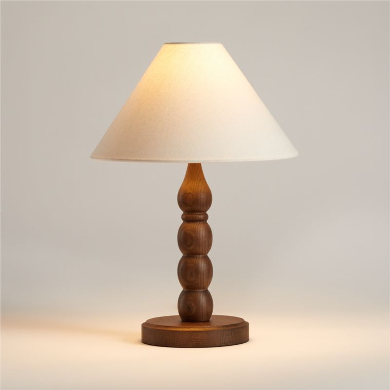 Jenny Lind Deep Brown Wood Kids Table Lamp | Crate & Kids | Crate & Barrel