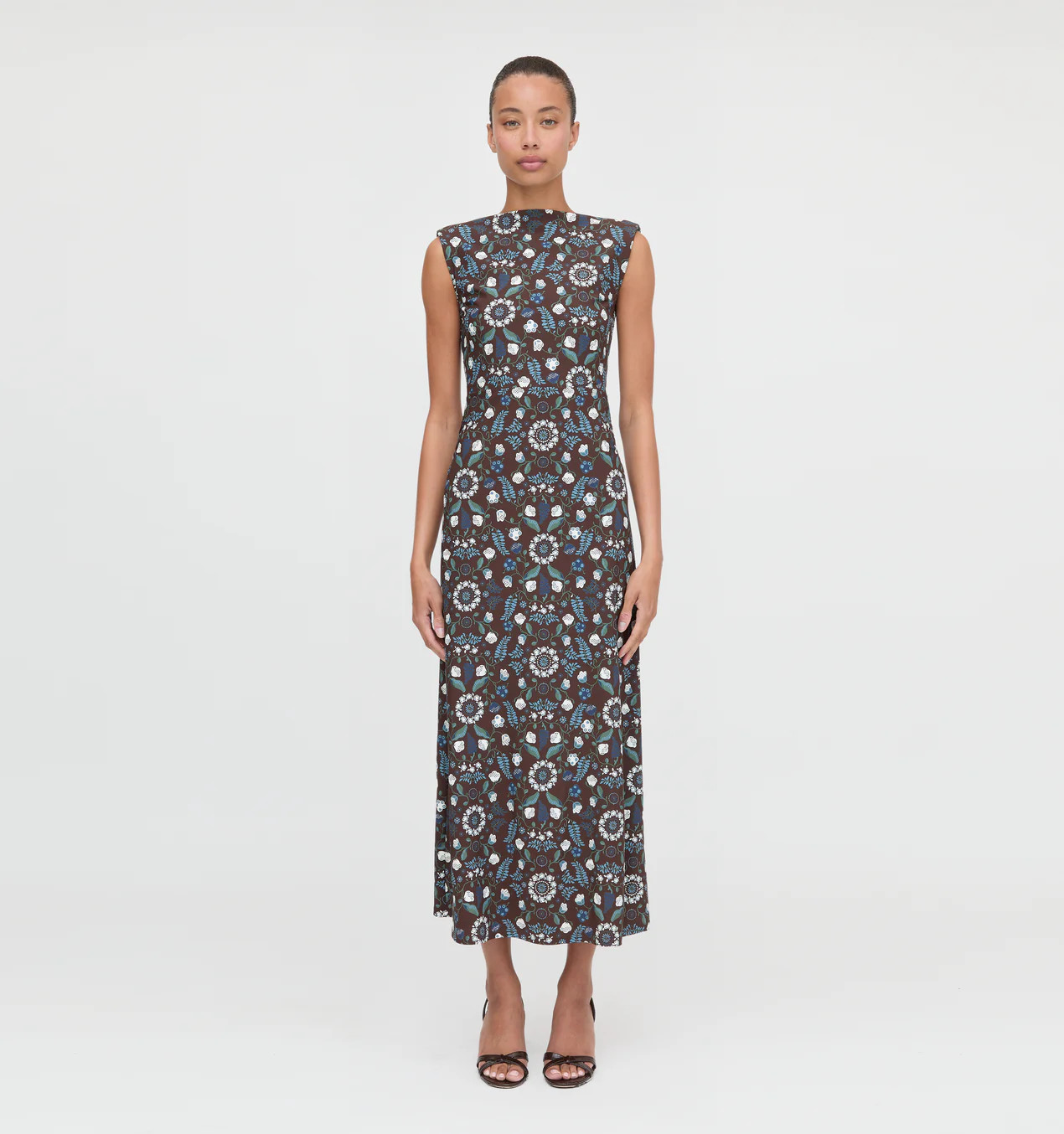 The Sloane Dress - Chocolate Swedish Floral | Hill House Home US