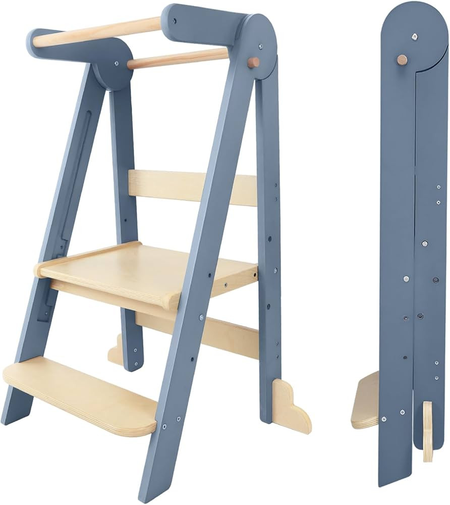 Nordi Foldable Toddler Kitchen Tower, Kitchen Stool Helper, Standing Tower with 3 Adjustable Heig... | Amazon (US)