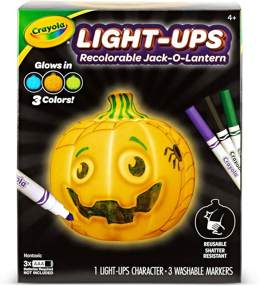 Crayola Light-Ups - Jack-O-Lantern, Light Up Pumpkin, Reusable Coloring Toy, Glow in The Dark, Ag... | Amazon (US)