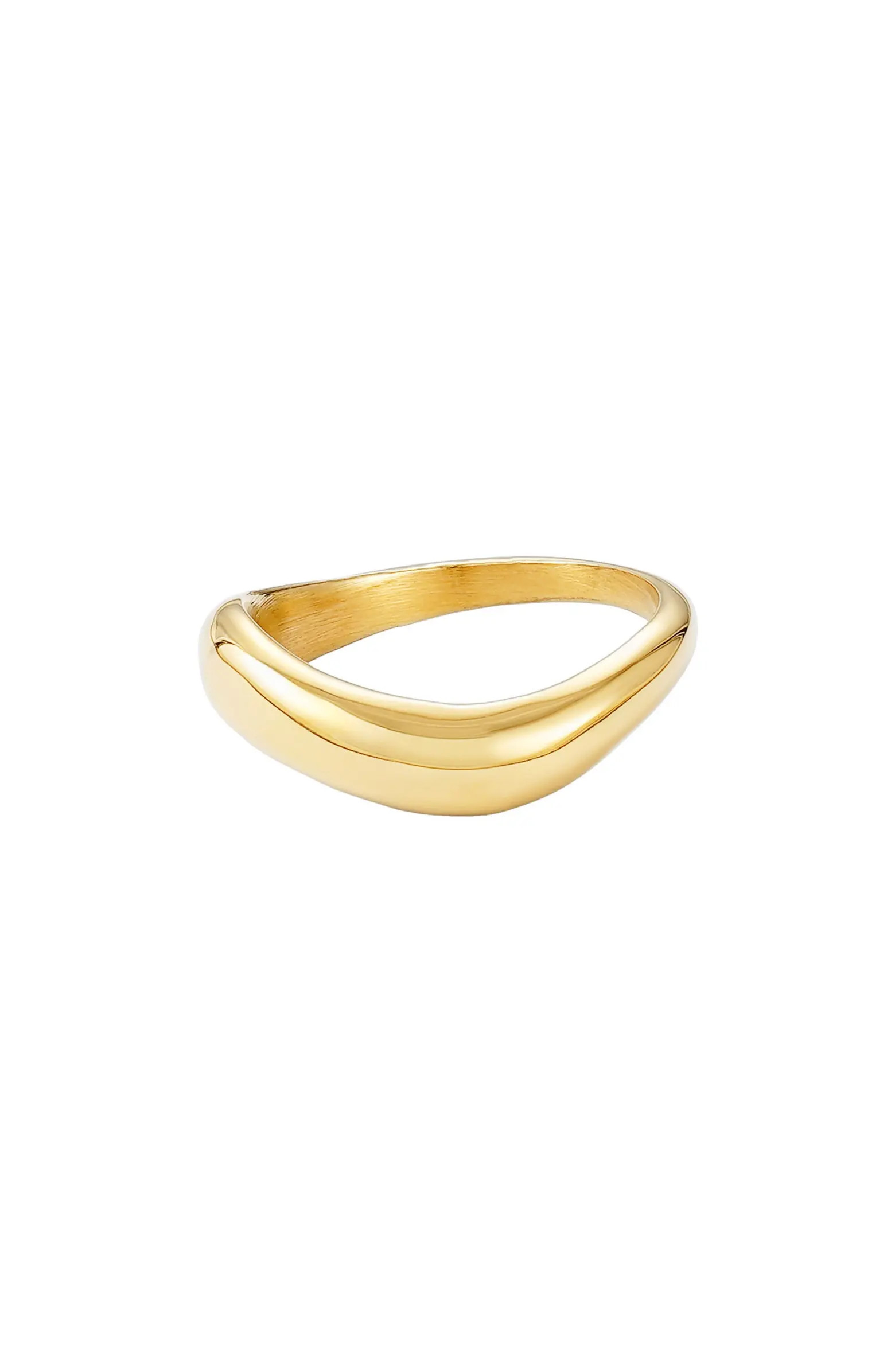 Adornia 18K Gold Plated Wavy Band Ring | Nordstromrack | Nordstrom Rack