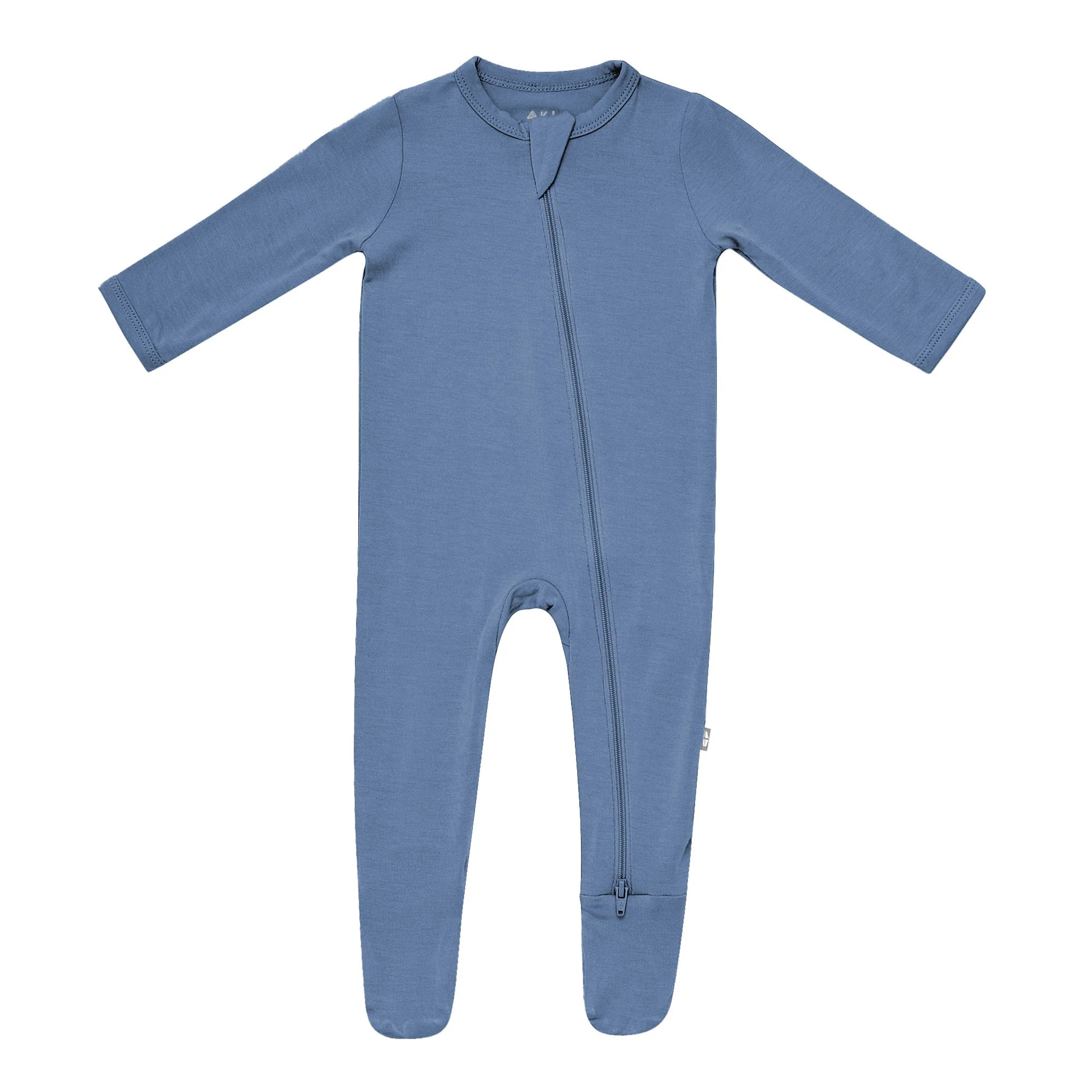 Zippered Footie in Steel | Kyte BABY
