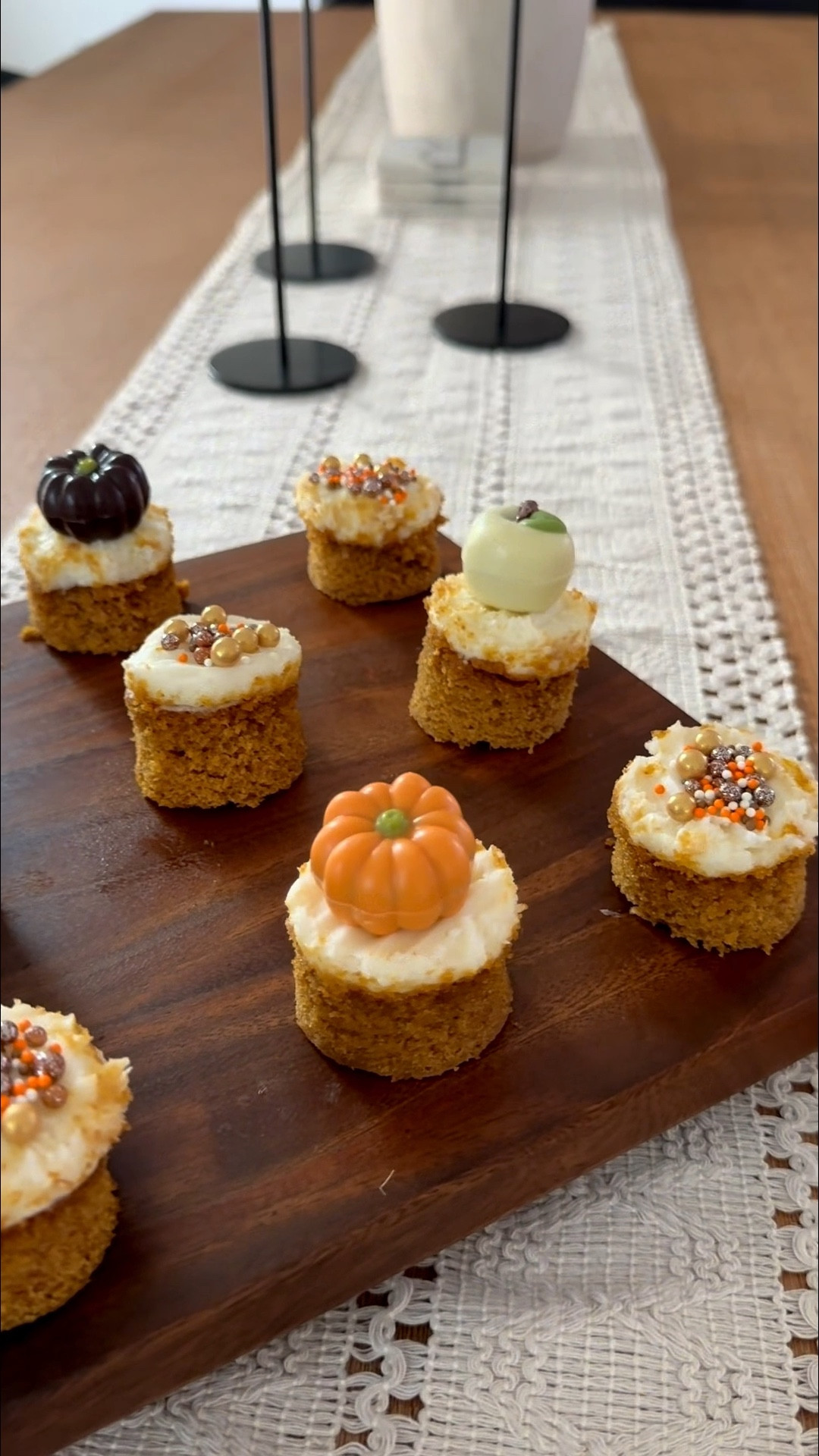 last-minute fall dessert idea 🍂✨ cut pumpkins sheet cake into mini rounds, add sprinkles and fall truffles on top 🫶🏻

#LTKSeasonal #LTKHome #LTKParties