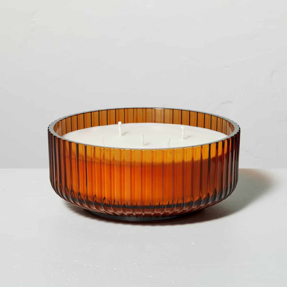 Ribbed Glass Harvest Spice Fall Jar Candle Orange - Hearth & Hand™ with Magnolia | Target