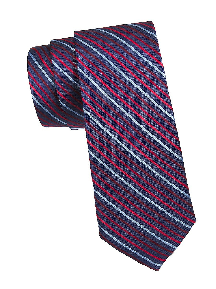 Saks Fifth Avenue Men's Striped Silk Tie - Navy Red | Saks Fifth Avenue OFF 5TH